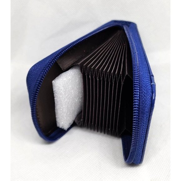 Unisex Credit Card Wallet With Zipper, Genuine Leather RFID Credit Card Holder - Picture 9 of 16